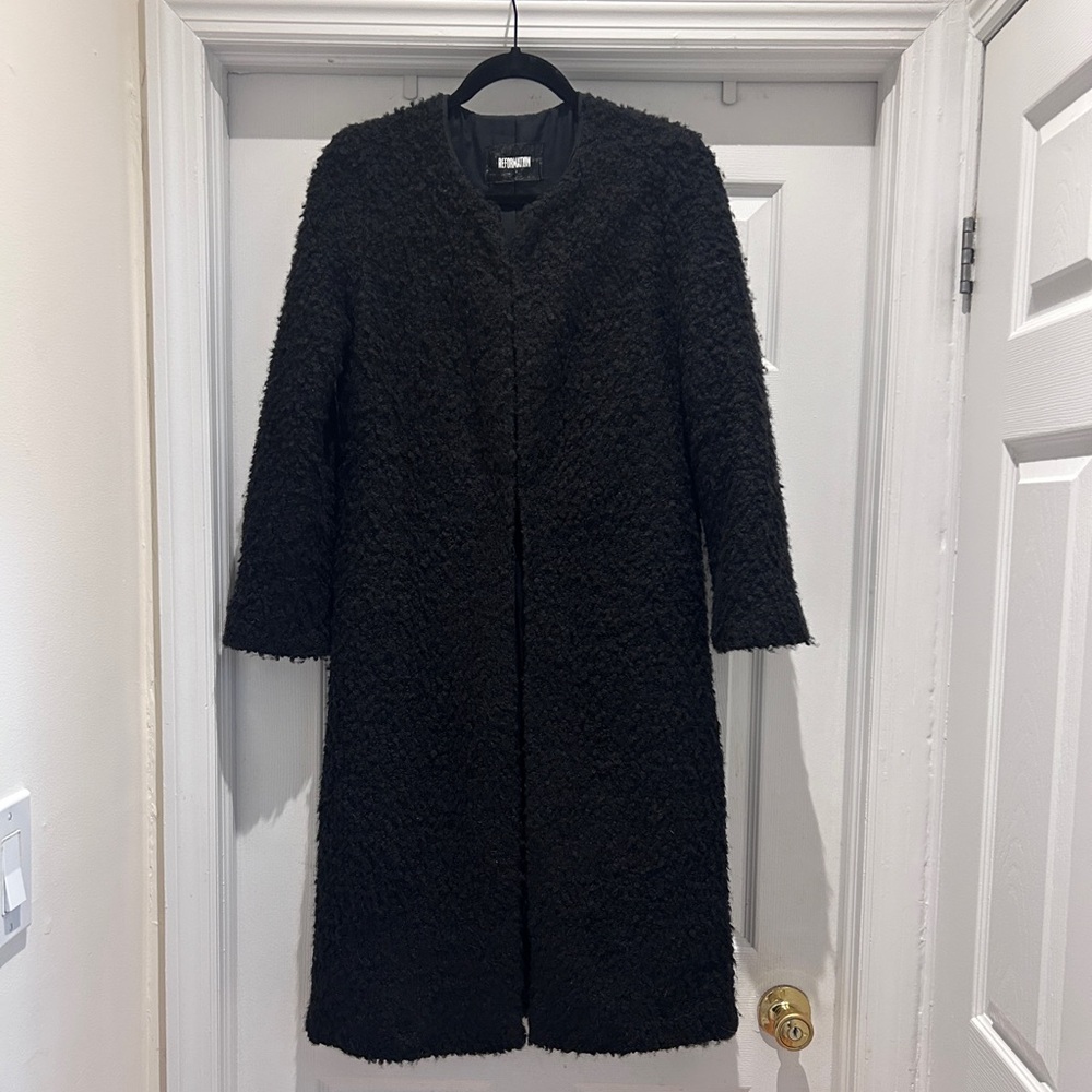Vintage Reformation Black Teddy Jacket